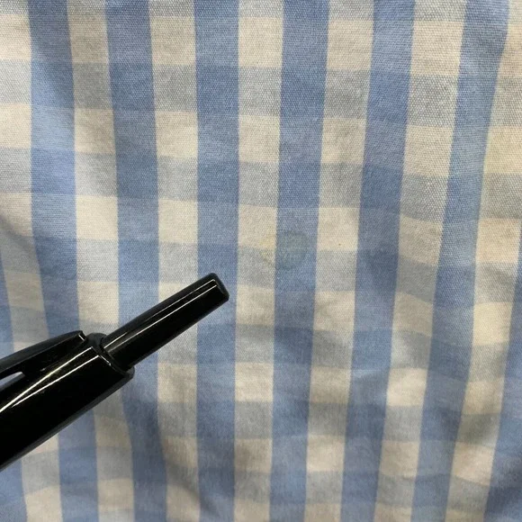 BASIC EDITIONS Shirt Womens 2X Button Up Blouse Top Plaid Long Sleeve Blue* - Picture 9 of 16